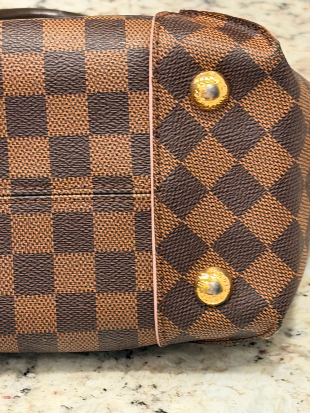 Louis Vuitton Damier Ebene Satchel with Pink Tag - Picture 5 of 16